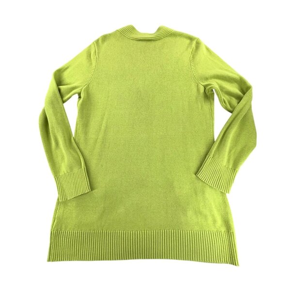 Pendleton Long Coventry Cardigan Lemongrass Sweater Women's XL Cotton Green - Picture 3 of 8